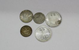 Internationales Münzlot, Silber, 20 DM und 20 Schilling