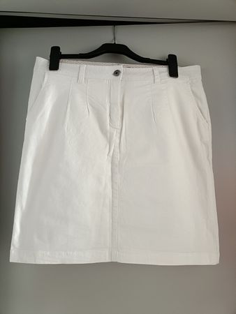 Sommerrock Weiss, Grösse 44/46, neuwertig, Baumwolle!