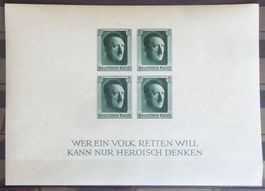 1937: 1. Nationale Briefmarkenausstelllung, Block *