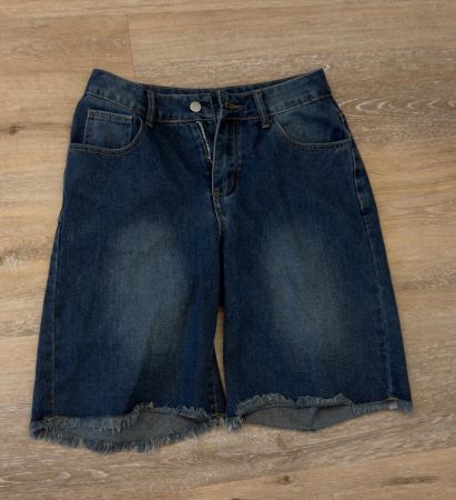 Jeans-Shorts / Bermuda – Wide Fit – Dunkelblau – Grösse S