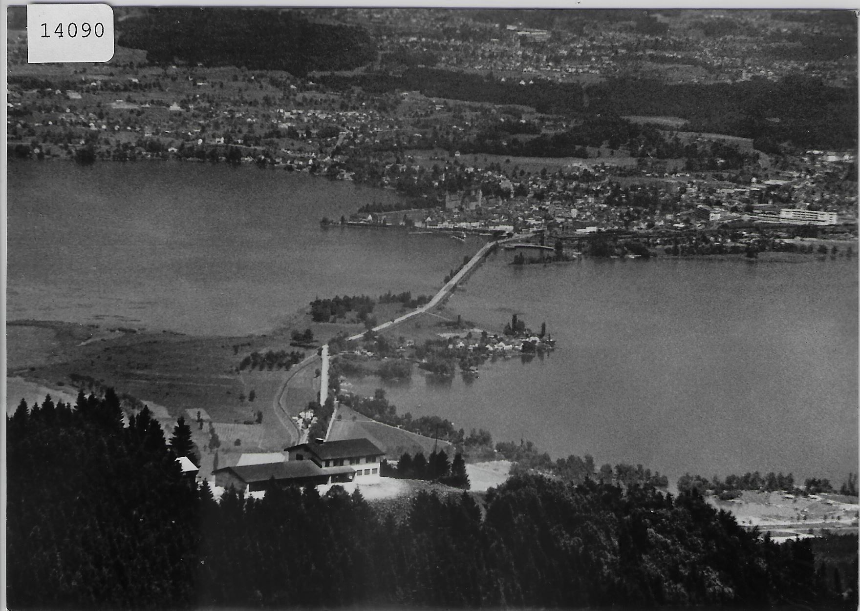 Ansichtskarten: Flugaufnahme Etzel-Kulm-Feusisberg – Antik aus Ettingen von Kartenplanet