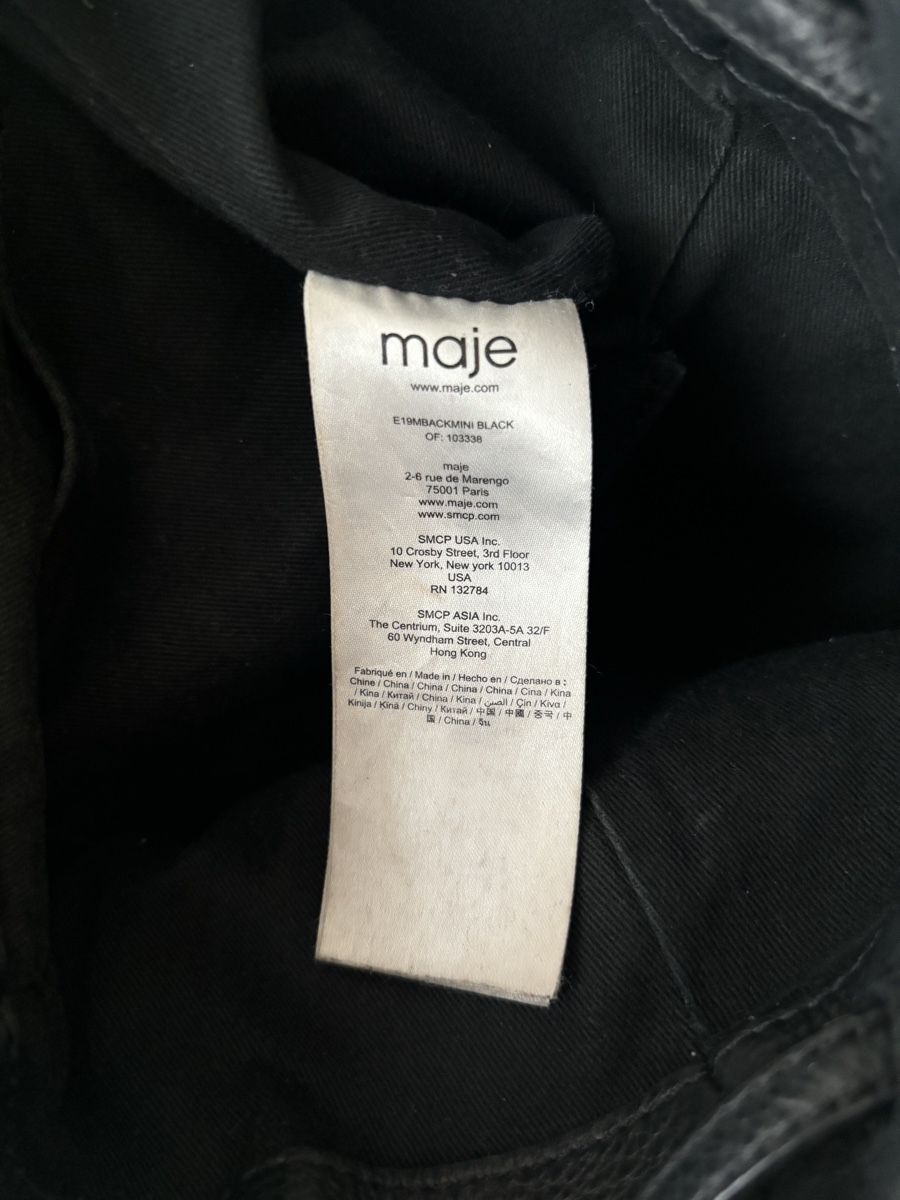 Maje Borse da donna: Maje Mini Rucksack / Tasche -Schwarz Leder – Usato da Zürich venduto da ccitylightss 2