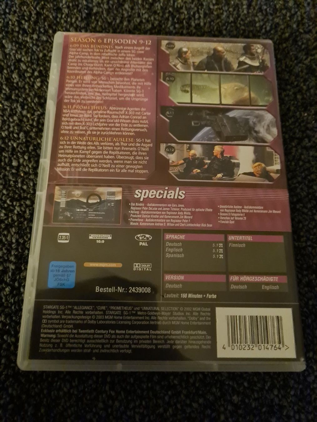 Tutti i DVDs: STARGATE KOMMANDO SG.1 28VOL. – Usato da Ruswil venduto da jan_bxl5 1