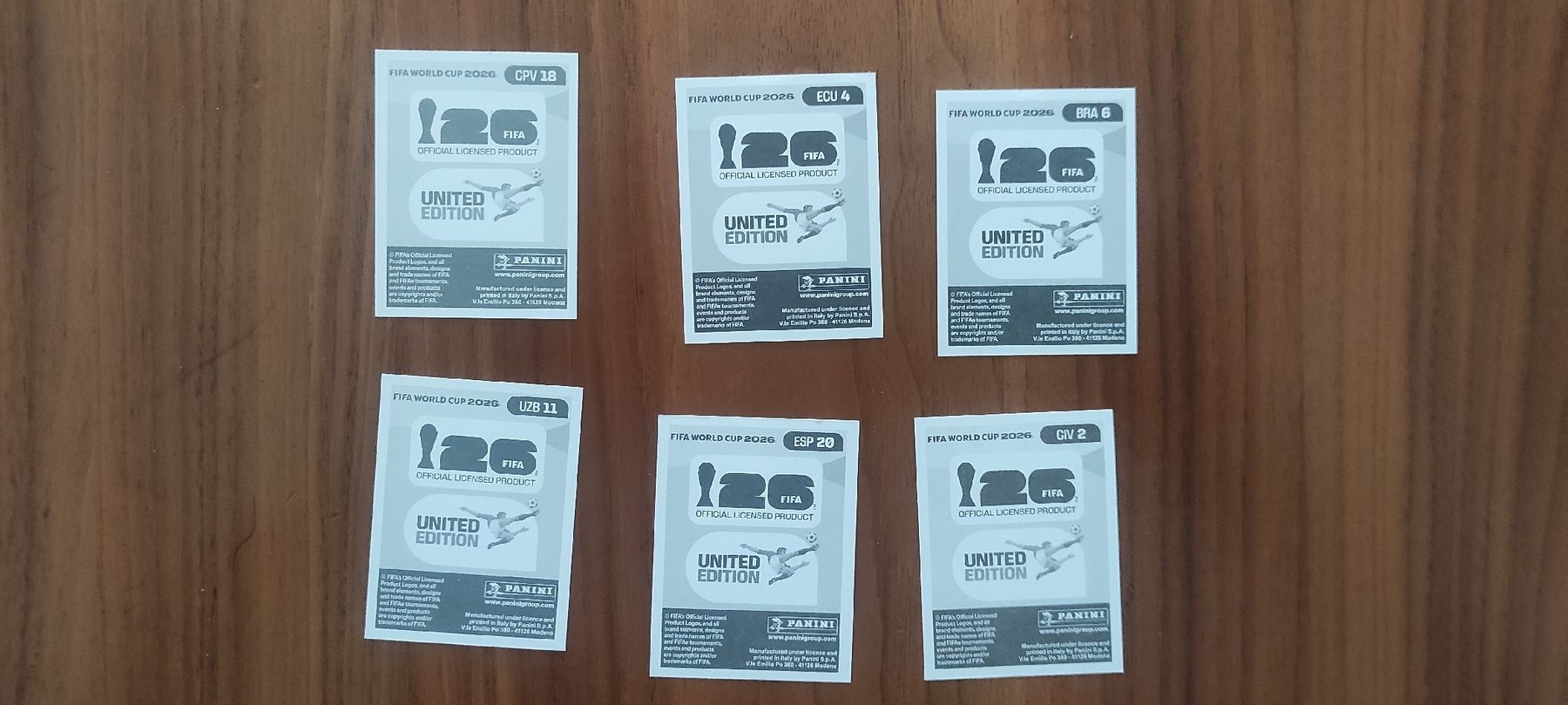Panini Carte collezionabili: 6 Panini Sticker  – Usato da Matzendorf venduto da fab_6mpb 1