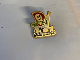 Pin's vintage Balladins, sport d'hiver, rare!