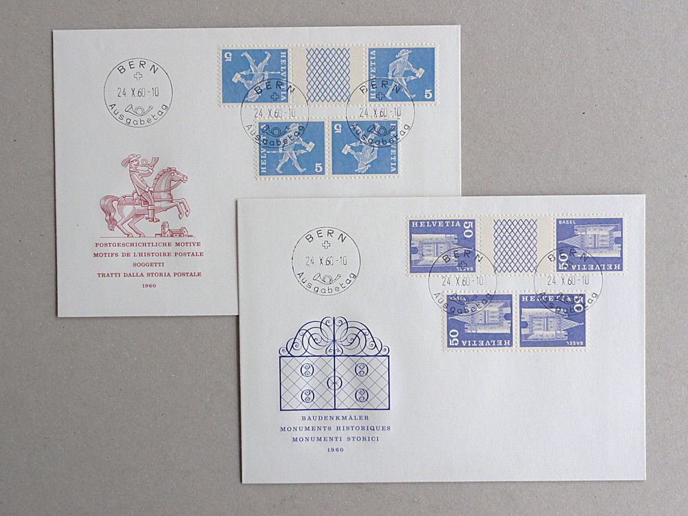 Lot 11 Briefe / FDC Postgeschichte u. Baudenkmäler 1960-1968 (Gebraucht ...