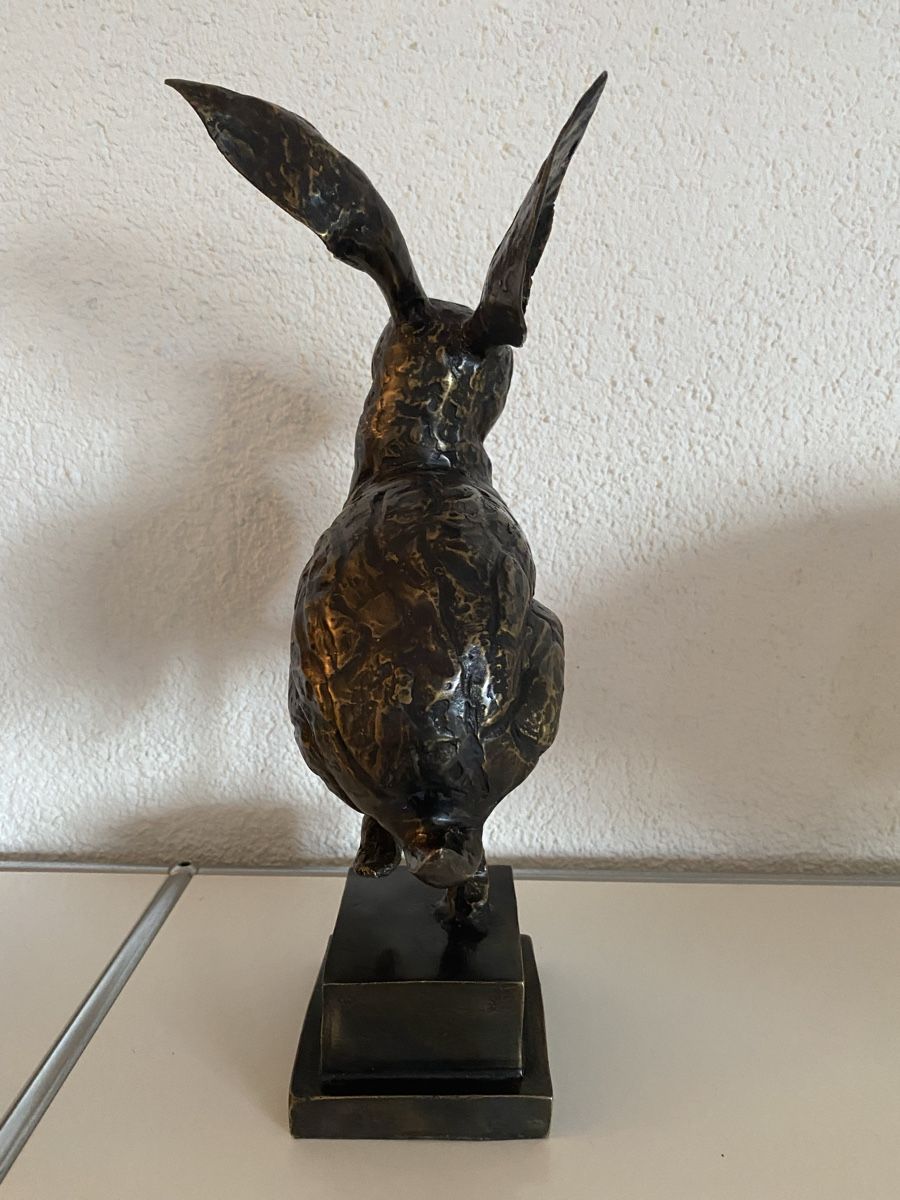 Skulpturen & Statuen: Bronze,  rennender Feldhase – Neu (gemäss Beschreibung) aus Zürich von eileenchen1 1