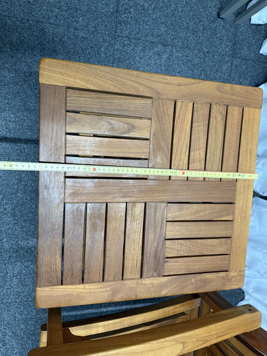 Sessel: Teak Lounge Sessel und Beistelltisch-Hocker – Gebraucht aus Luzern von Emelie77 7