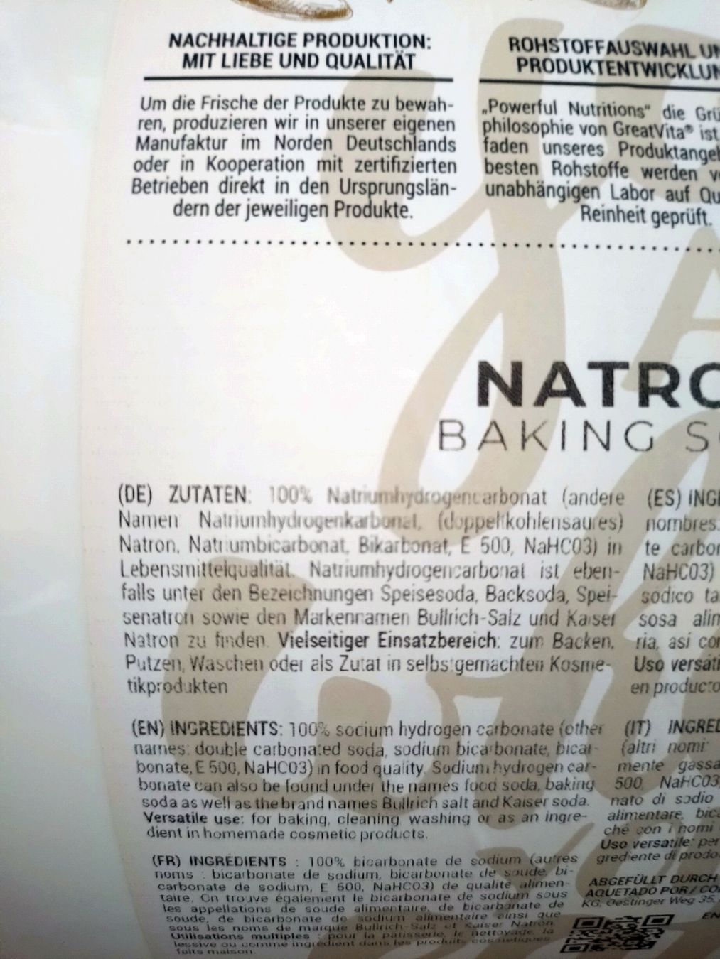 Lebensmittel & Spezialitäten: 4kg Natron / Soda – Neu (gemäss Beschreibung) aus Muri AG von iguana-30 2