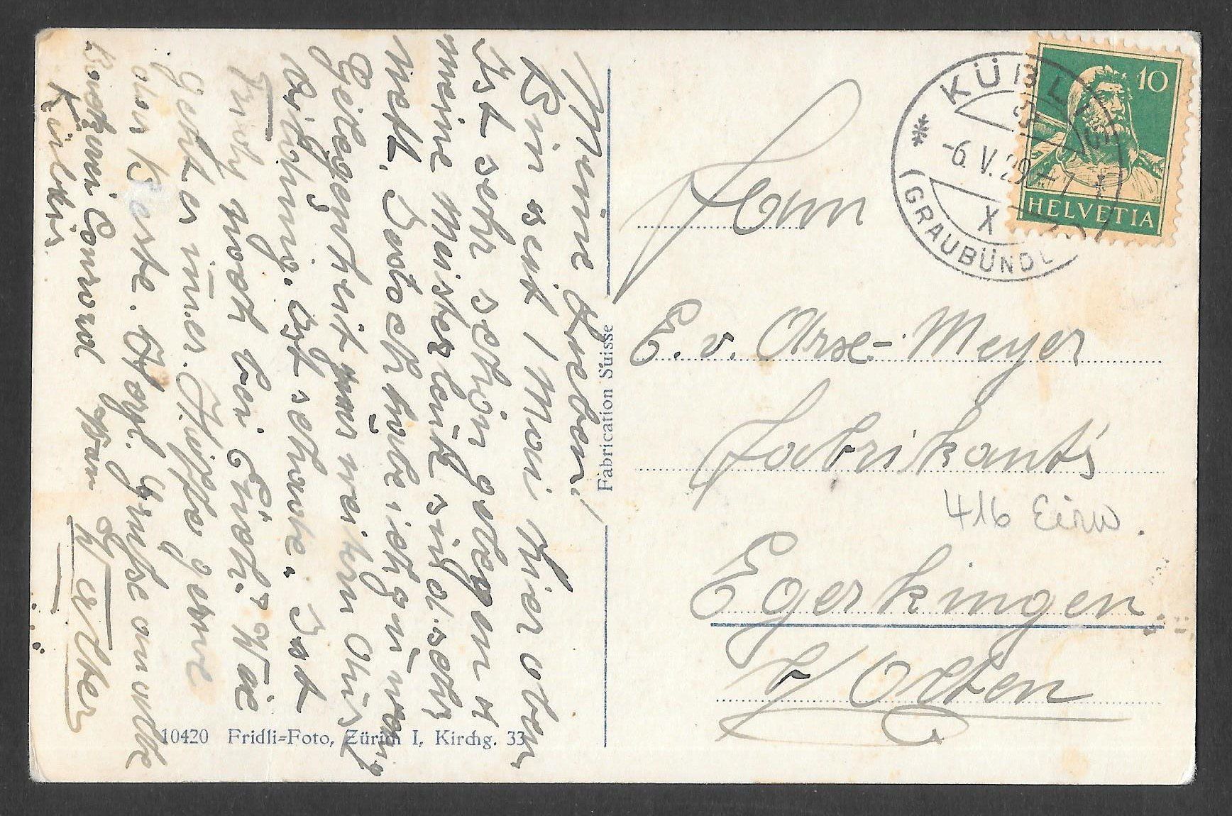 Cartoline postali: Küblis Dorfansicht – Usato da Olten venduto da clotaldi 1