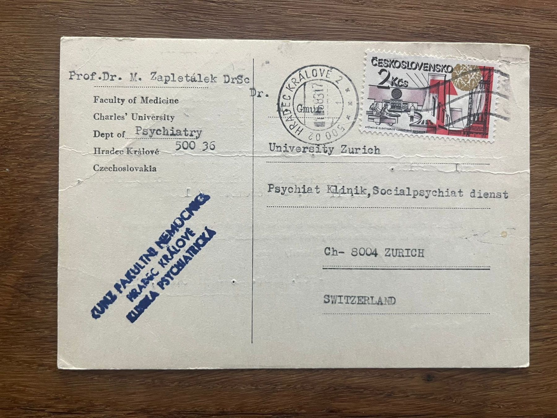 Tous les timbres: Alte Ansichtskarte Tschechoslovakei 1982 – D'occasion à Schlieren par mki_xfh9