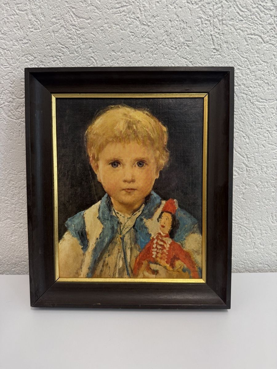 Tableaux: Gemälde Albert Anker - Mädchen mit Hampelmann - Kopie – D'occasion à Flawil par swisstrendshop
