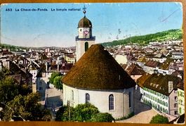 La Chaux de Fonds -  Temple National - Carte ancienne