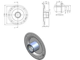 Anschlussflansch für IMS, IMSW 166 mm 1 1/2"