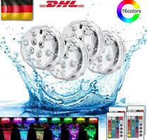 +4X RGB LED Poolleuchte Schwimmbecken