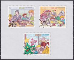 2015, Pro Juventute 415A-417A mit Ersttags-Eck-Stempel.