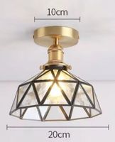 Plafonnier Vintage  Rustique et en Verre style Japonais