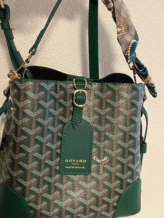Sac seau Goyard vert avec foulard assorti - excellent état