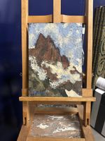 Montagne, huile sur bois signé J.J.Boimond-Suisse.