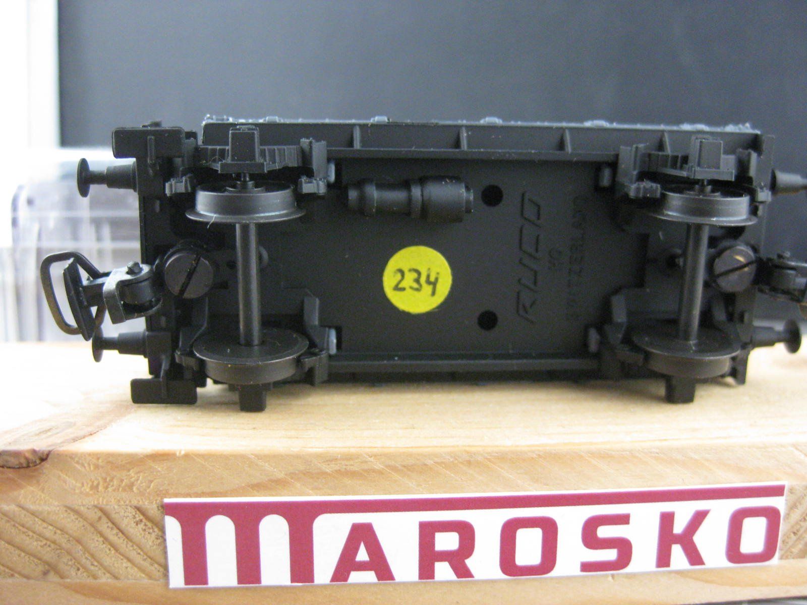 Modellini di ferrovie: Ruco BLS Flachwagen, mit OVP, . – Usato da Malters venduto da Marosko 3