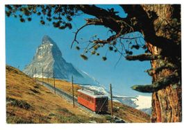 AK Zermatt Gornergratbahn, gelaufen nach Bulle 1965