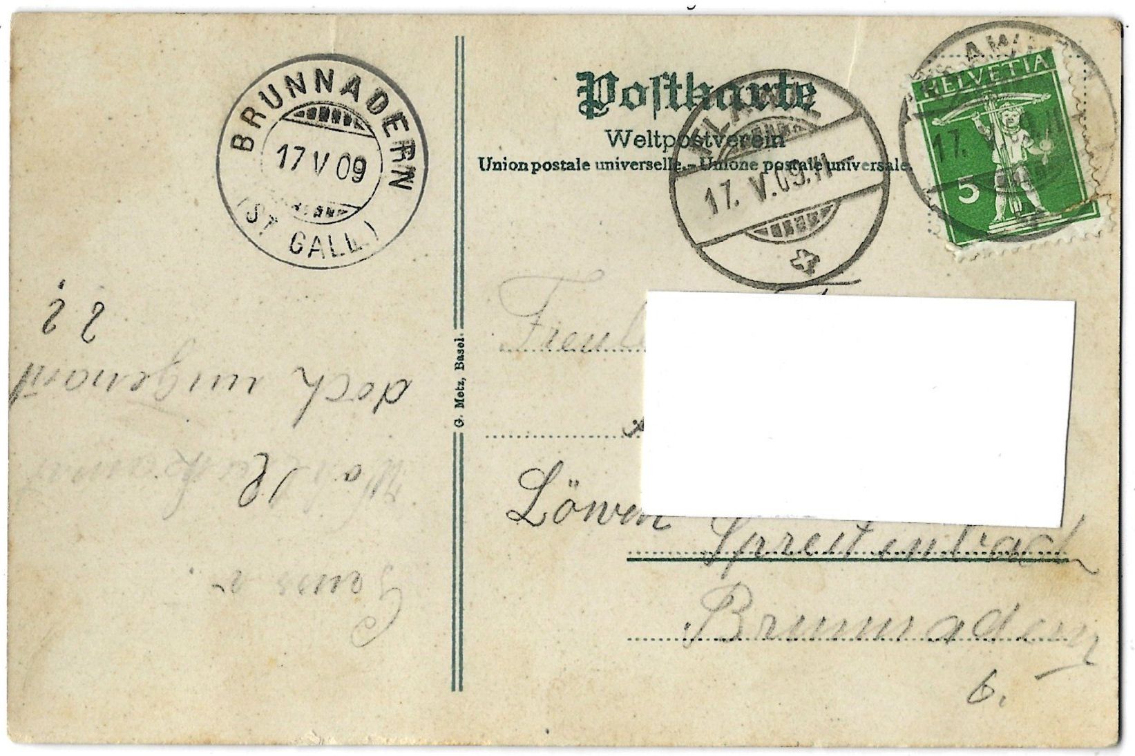 Cartoline postali: St.  Gallen,  Botanischer  Garten  und  Museum – Usato da Bütschwil venduto da Jackson1A 1