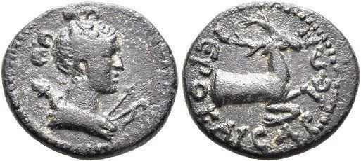 Tutti le monete: Hierocaesaraea bronze Hemiassarion – Usato da La Sarraz venduto da classicworldcoins