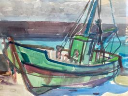 Originales Aquarell, Josef Keller signiert, 1961.  ...