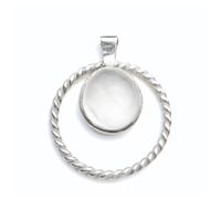 Silber Anhänger mit Mondstein Cabochon