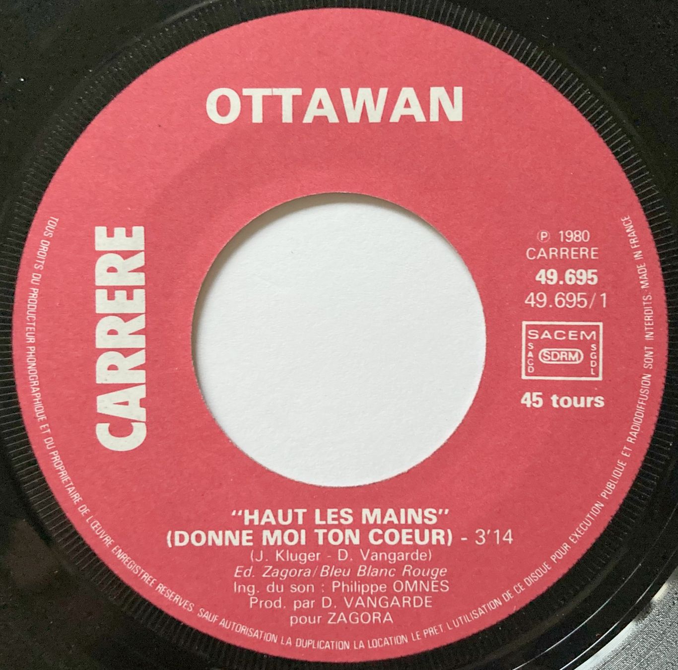 Vinyles: OTTAWAN - HAUT LES MAINS – D'occasion à Bottens par hotter-than-hell 2