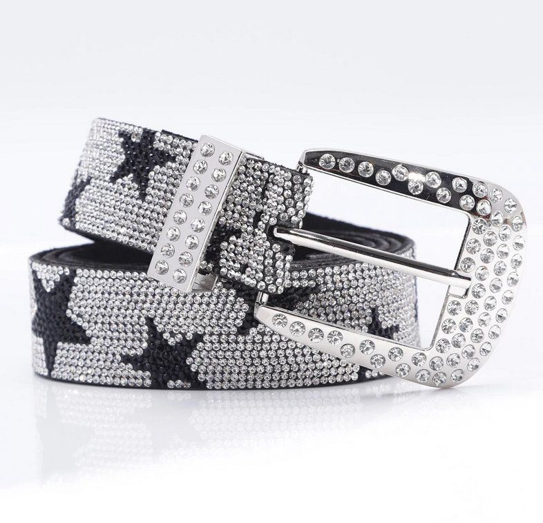 Cinture: Punkrock-Strassgürtel mit Stern Cyber - Ceinture strass – Nuovo e nell'imballaggio originale da Lausanne venduto da FASHION-WORLD-SHOP 2