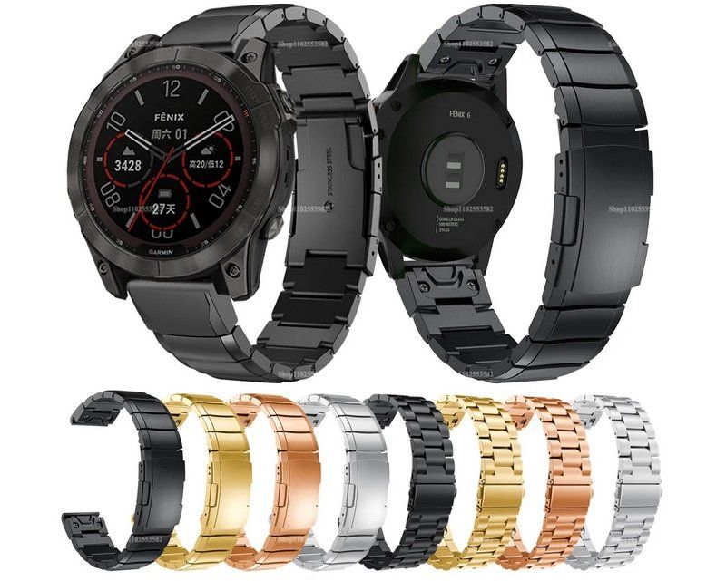 Garmin Smartwatch: Armband Bracelet au Edelstahl Premium für Garmin Watch – Neu und originalverpackt aus Lausanne von WATCH-WORLD
