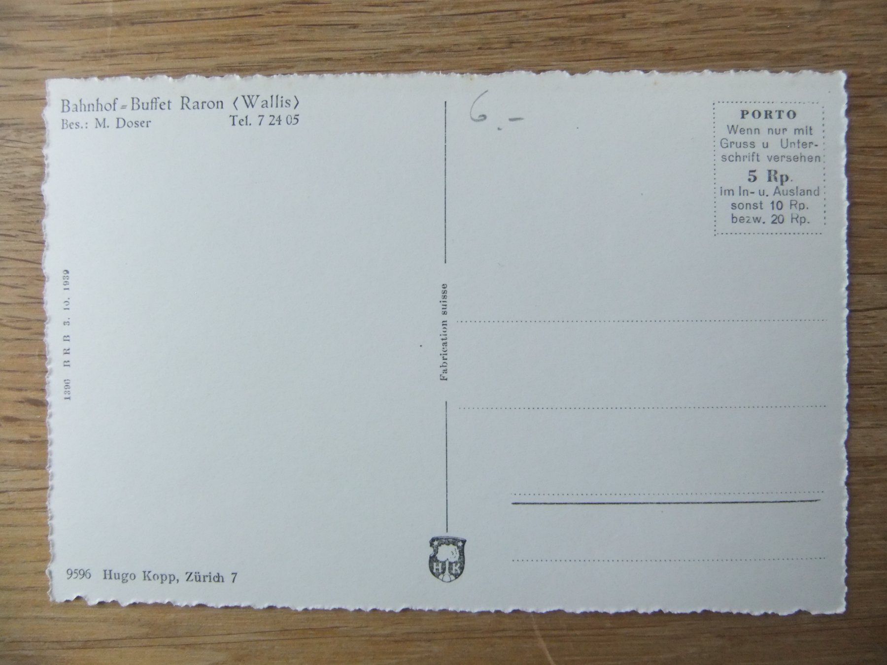 Cartoline postali: Raron Kirche Bahnhof Buffet Wallis Valais – Usato da St. Niklaus VS venduto da wunschlos54 1