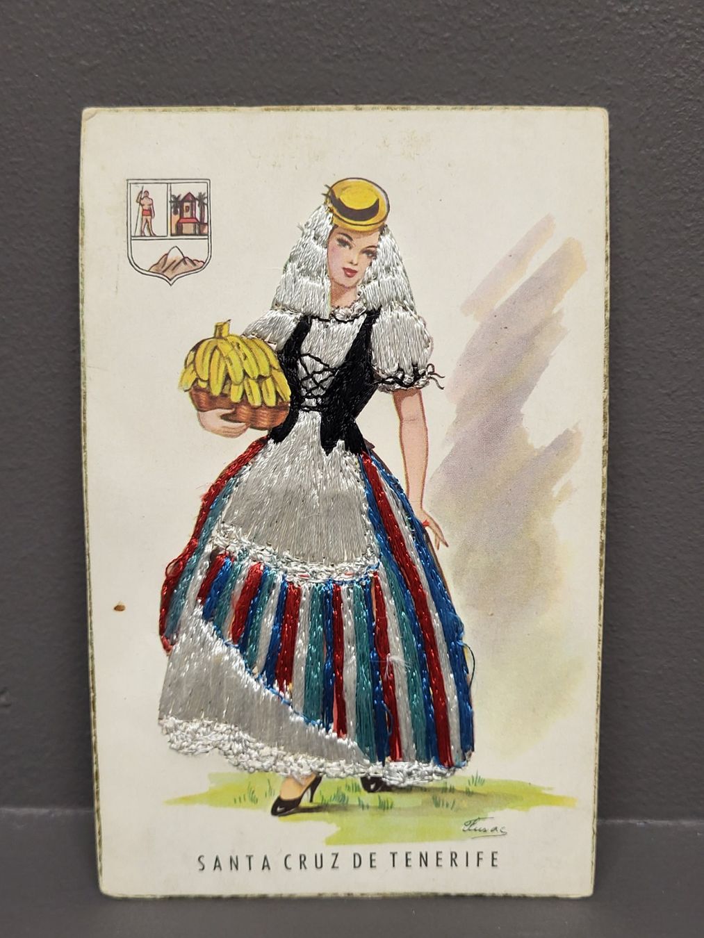 Cartoline postali: Postkarte bestickt Spanien – Usato da Zürich venduto da BOAC1943