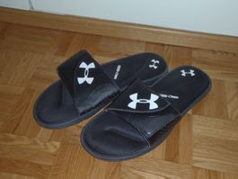 Under Armour Badeschuhe Gr. 47,5 schwarz weiss