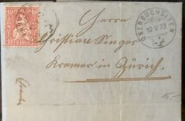 Brief mit Briefmarke und Stempel 12.V.73