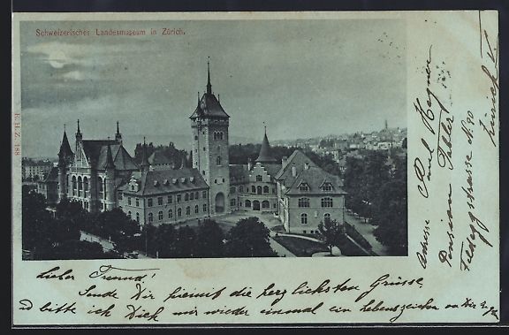 Cartoline postali: Mondschein-AK Zürich, Schweizerisches L – Usato da Berlin venduto da bartko-reher
