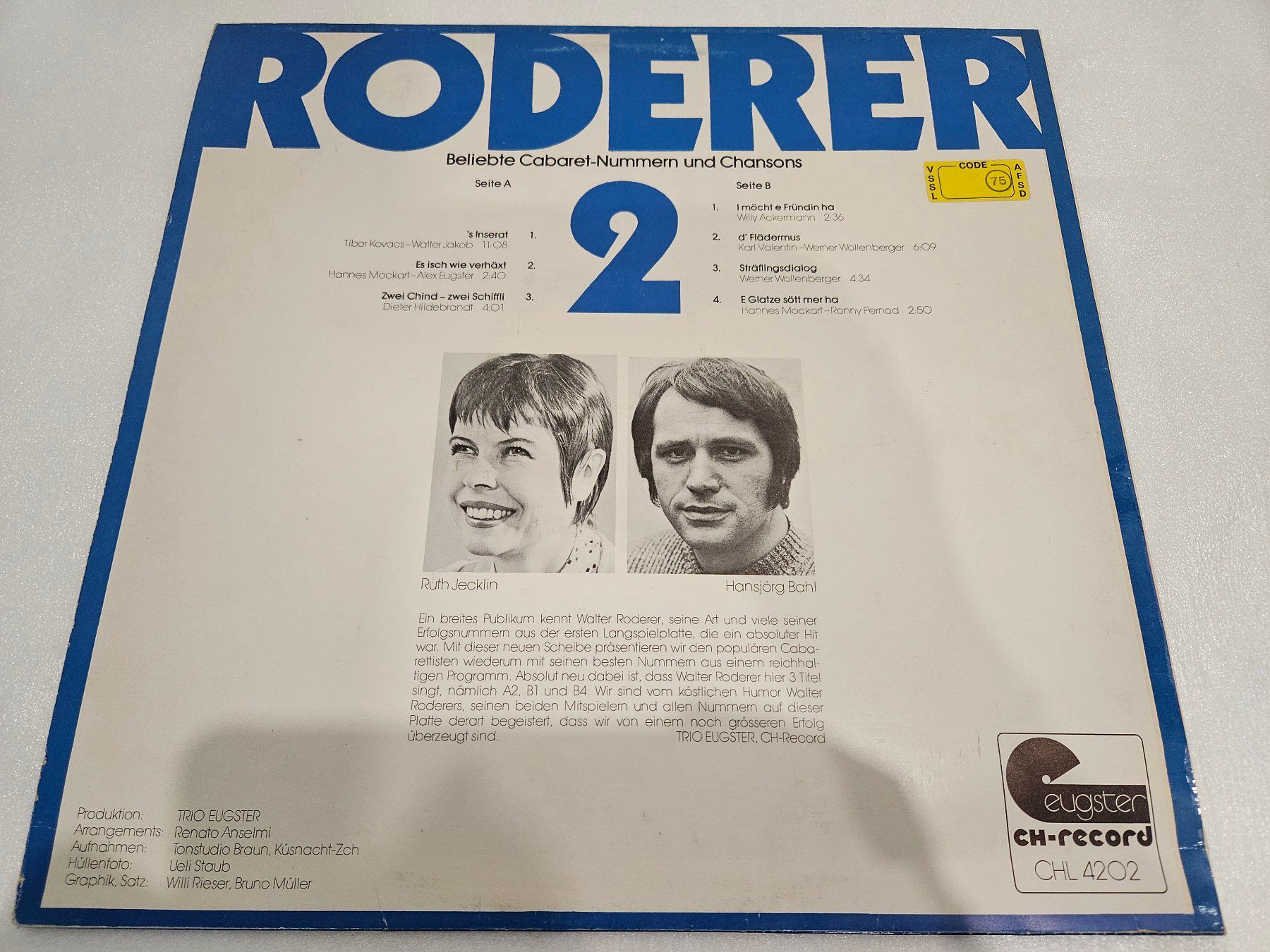 Schallplatten: Roderer – 2 ( LP, Comedy ) – Gebraucht aus Uster von Vinyl-Leidenschaft 1