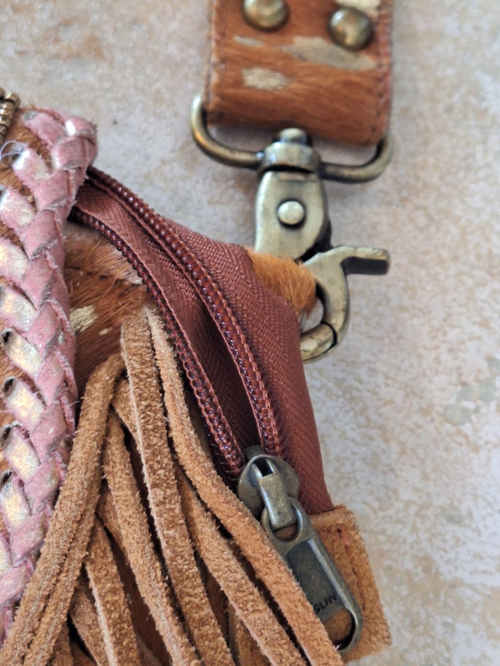 Borse da donna: Ledertasche Handmade,Pajetten,Vergoldung – Nuovo (secondo la descrizione) da Rheinfelden venduto da Cleopatra2000 3