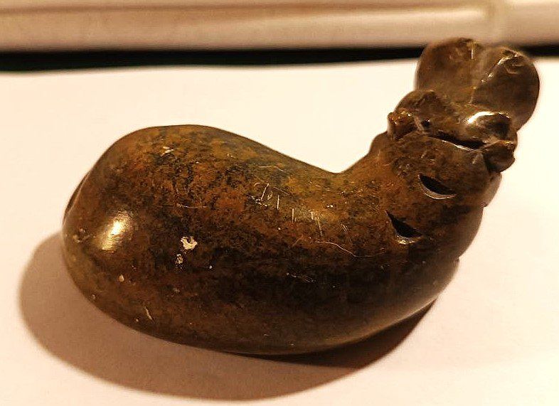 Figuren: Süsses Flusspferd, handgeschnitzt, Speckstein Figur Deko – Gebraucht aus Dürnten von Winundmehr 1