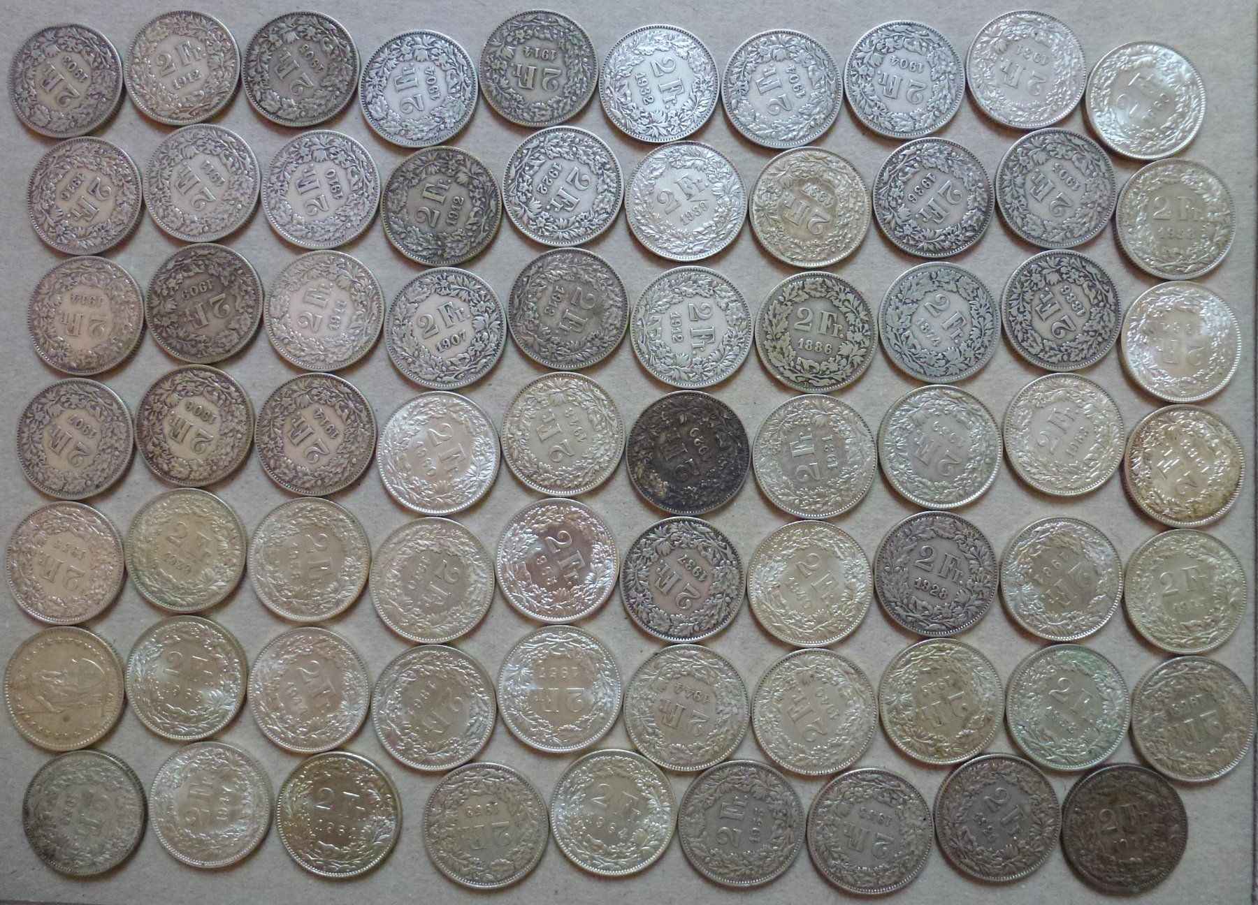 Tutti le monete: TOP ++ Sammlung von 246 Stück Schweizer Silbergeld ab 1874 – Usato da Walkringen venduto da Casablanca777 3