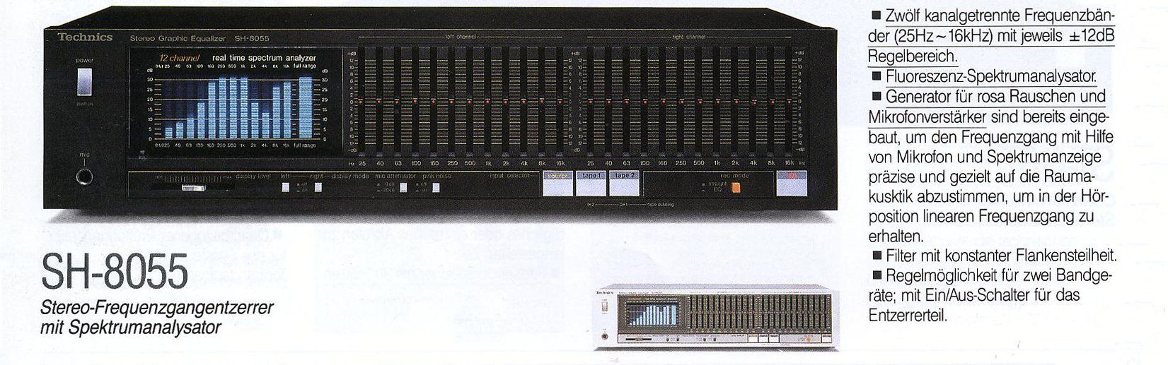 Technics Egaliseurs: Legendärer Equalizer / EQ; TECHNICS SH-8055 von 1988 – D'occasion à Bern par kultiges 9
