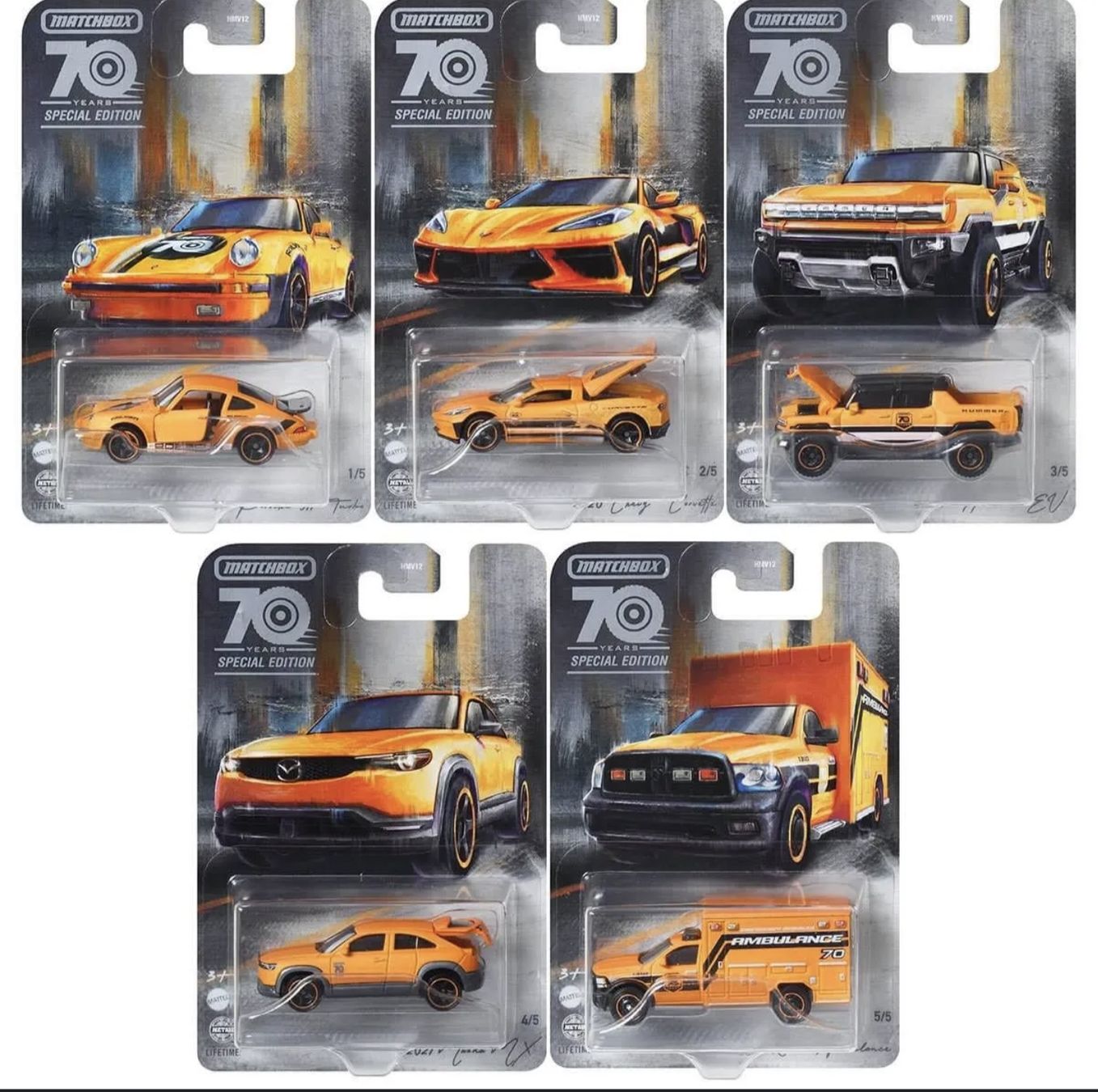 Matchbox Modellini d'auto: Matchbox Moving Parts 70 Year Special Edition Set – Nuovo e nell'imballaggio originale da Widnau venduto da tim_y9wz