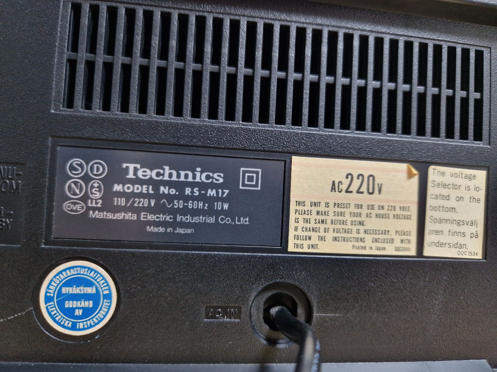 Technics Registratori: Technics RS-M17 – Usato da Arbon venduto da Mayak_Sound 7