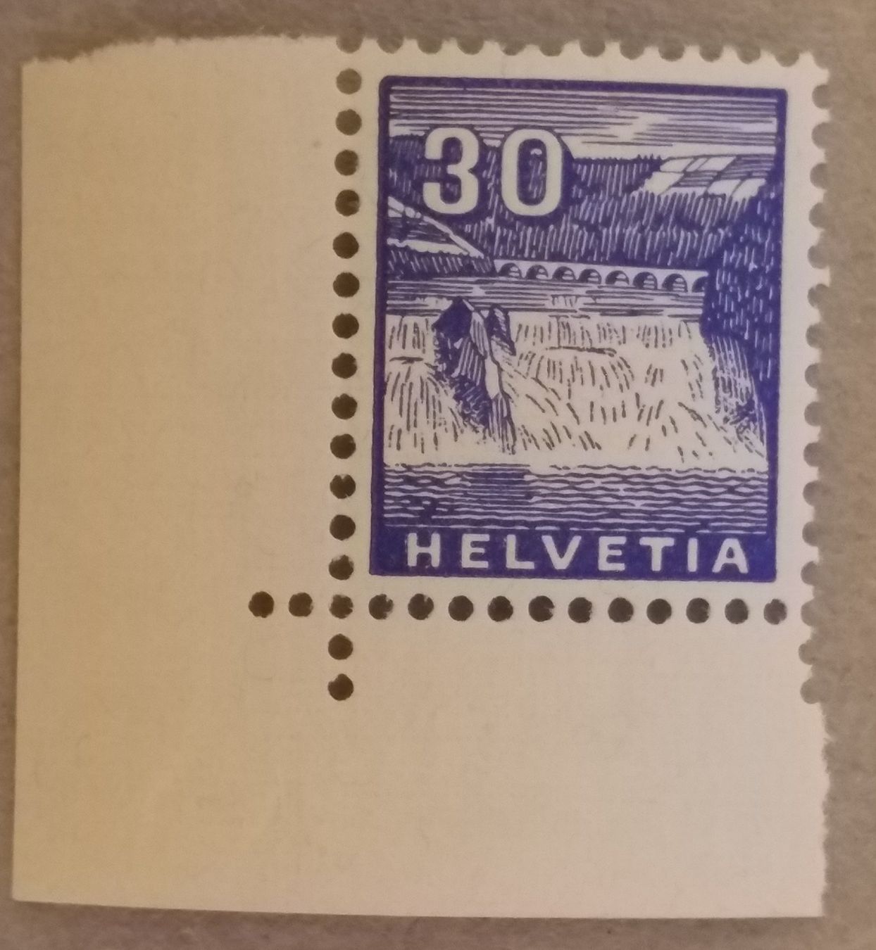 Tutti i francobolli: 984) 200 Rheinfall postfrisch Eckrand Kt. 120 – Usato da Baden venduto da Eggi