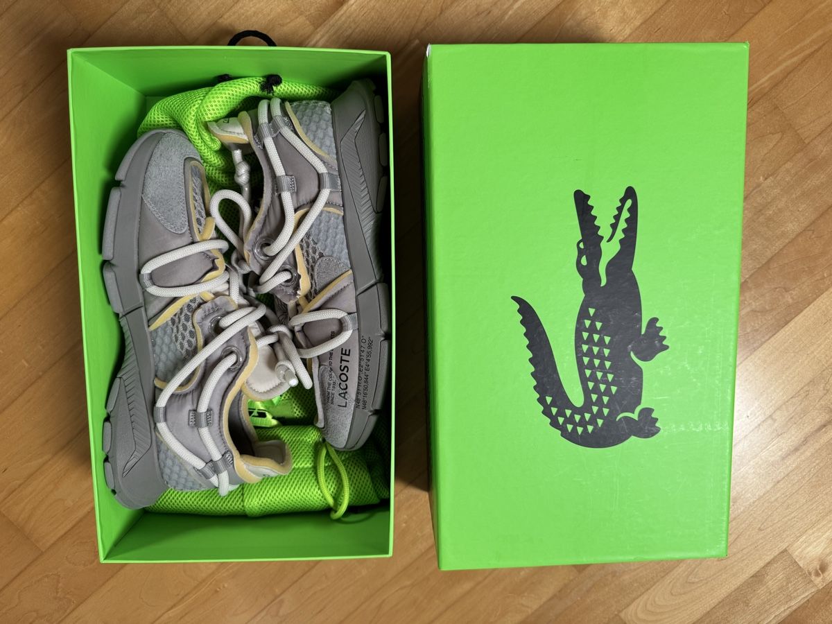 Lacoste Scarpe da uomo: Lacoste L003 Active Runway Grey Men's Sneakers Gr. 46 – Nuovo e nell'imballaggio originale da Maisprach venduto da jokoundklaas 1