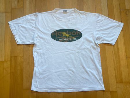 Vintage 90s Reebok T-Shirt 2 Prints Lizard Crocodile Sz XL