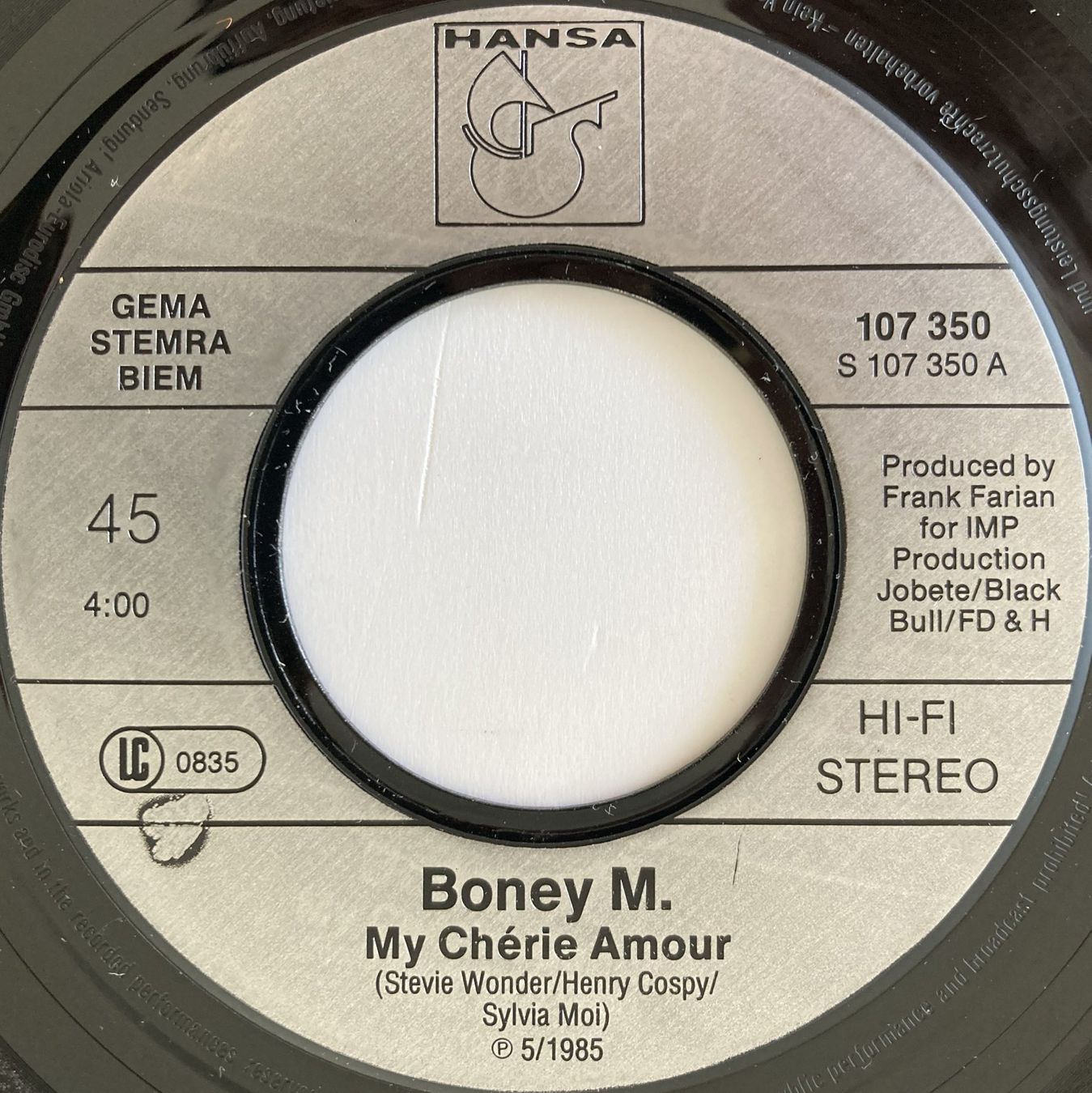 Dischi in vinile: BONEY M. - MY CHERIE AMOUR – Usato da Bottens venduto da hotter-than-hell 2