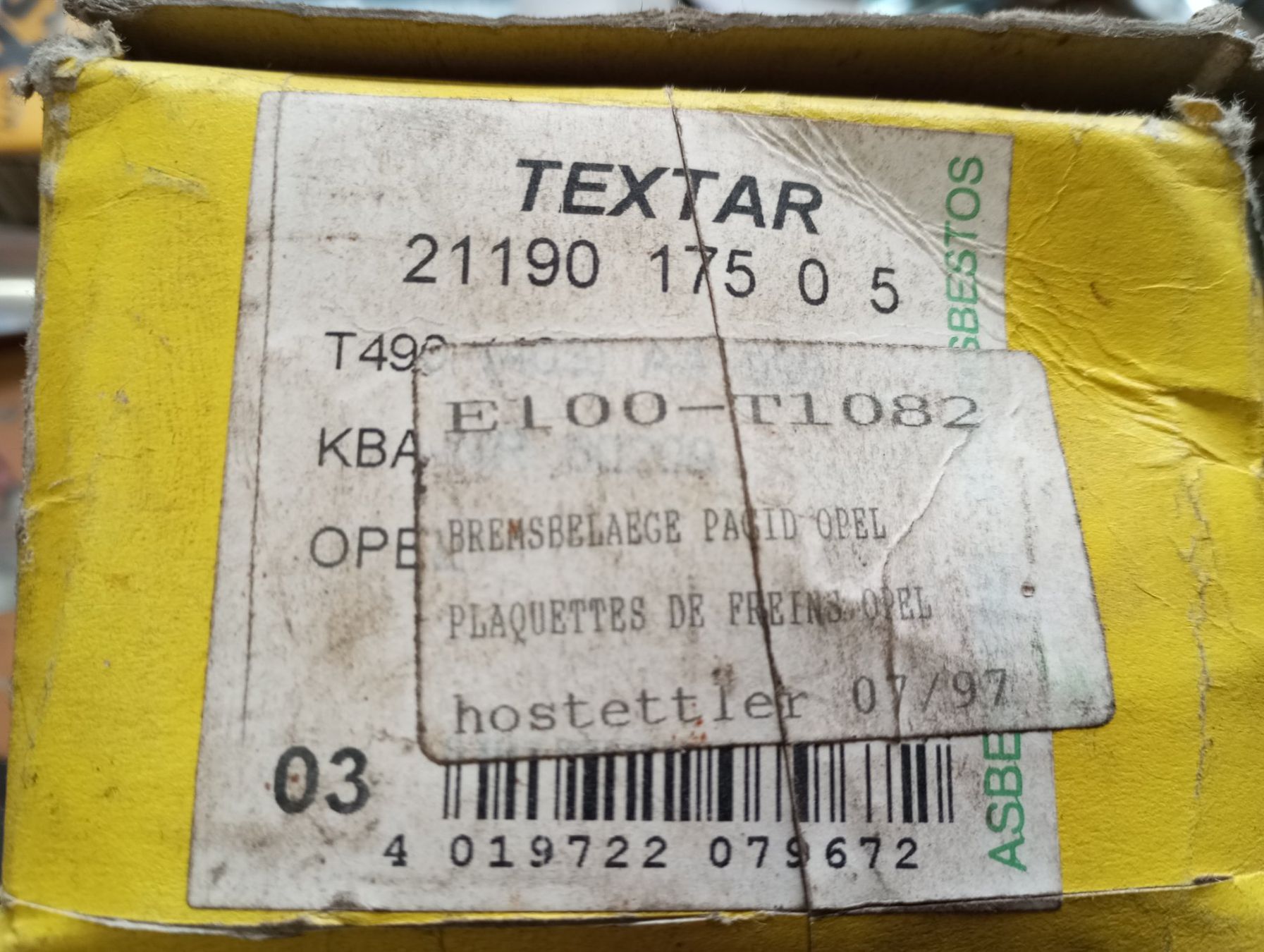 Opel Tutti pezzi di ricambio auto: Oldtimer Plaquettes de freins Opel – Usato da Fribourg venduto da Umulisa 1