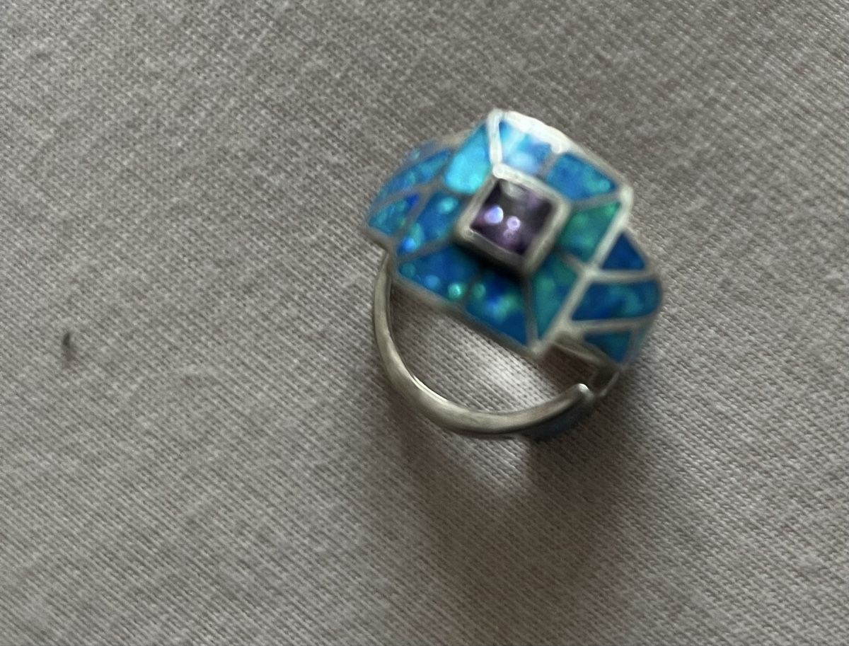 Anelli: Vintage echt silber Silber Ringe Türkis 3 Stück – Usato da Baden venduto da Sandra148